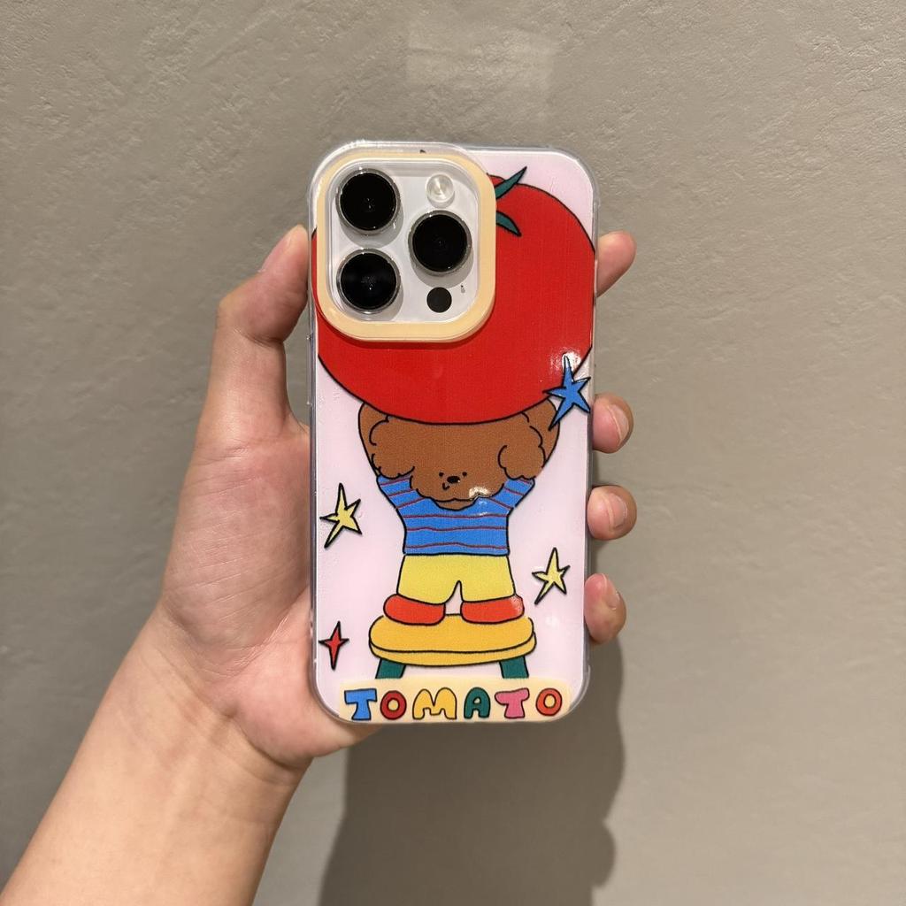 Einlagige Lifting-Tomate Hund für IPhone17promax Handyhülle für Apple 16 Neues Modell 15pro Niedlich