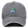 Trendy Unisex Retro Duckbill Cap with Blueberry Embroidery