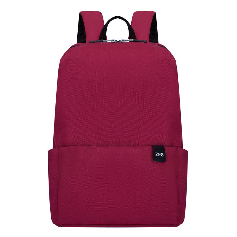 Colorful Logo Print Backpack - Lightweight School Bag for Men & Women Small вино красного
