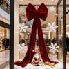 Large Velvet Bow Red Christmas Bowknot Christmas Tree Decorations Pendant Party Home Hotel Layout Window ShoppingMall Display