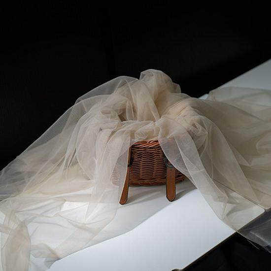 Fairy Mist Soft Tulle Fabric: Handmade Solid Color Lace Veil for Clothing DIY Projects