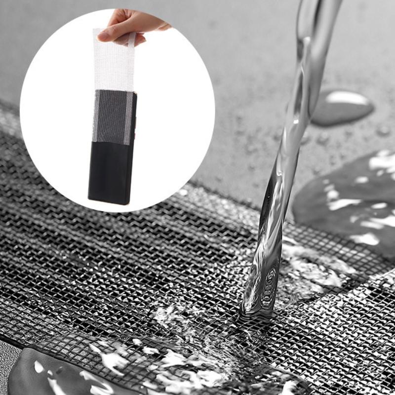 Self-Adhesive Floor Drain Stickers Cutable Shower Drain Hair Catcher Disposable Mesh Sink Strainer Filter Screen Sticker