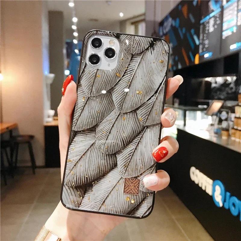 

Роскошный золотой фольгированный силиконовый чехол для телефона iPhone 16 15 14 13 12 11 Pro Max Plus с блестками, фруктовый оранжевый, противоударный чехол For iPhone 15Pro Max