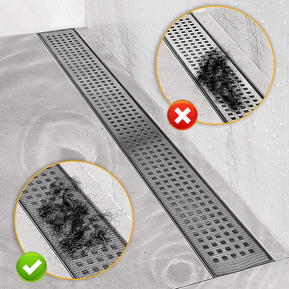 Cuttable Shower Drain Hair Catcher Self-Adhesive Floor Drain Stickers Disposable Mesh Bathroom Kitchen Sink Hair Filter