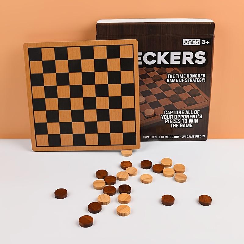 WTEMPO 1PC Internationales Schachbrettspiel Springende Schachfiguren Heimschachbrett Dame Schwarz und Weiß Go Gobang Monopoly Spiel Schachspiele