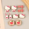 10Pcs/Set Kawaii Hello Kitty Shoe Charm Cute Cartoon Kt Cat Shoes Decoration Diy Detachable Shoes Buckle Shoe Accessories Gifts