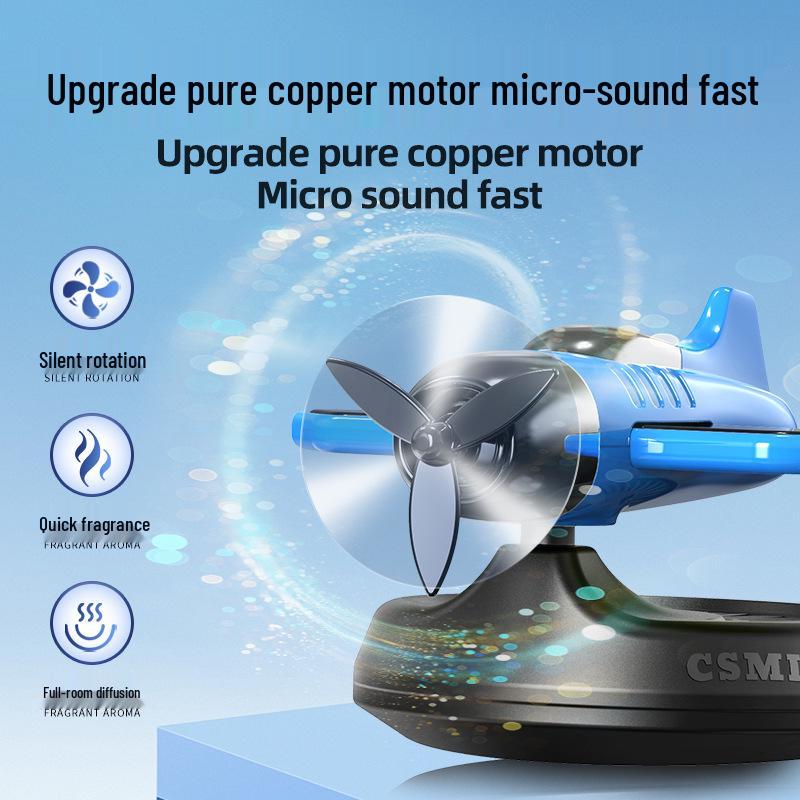 Luxury Solar-Powered Rotating Airplane Car Perfume & Aromatherapy Centerpiece