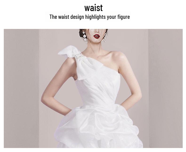 2024 One-Shoulder Bow Slimming Mini Dress