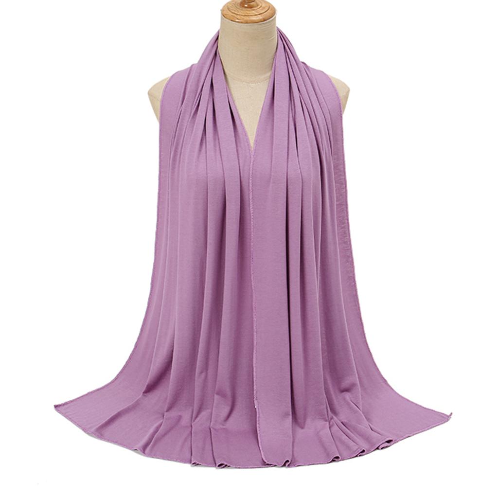 Premium Modal Cotton Jersey Hijab Scarf Muslim Long Shawl Women Plain Soft Turban Tie Head Wraps Africa Female Headband 170X60Cm