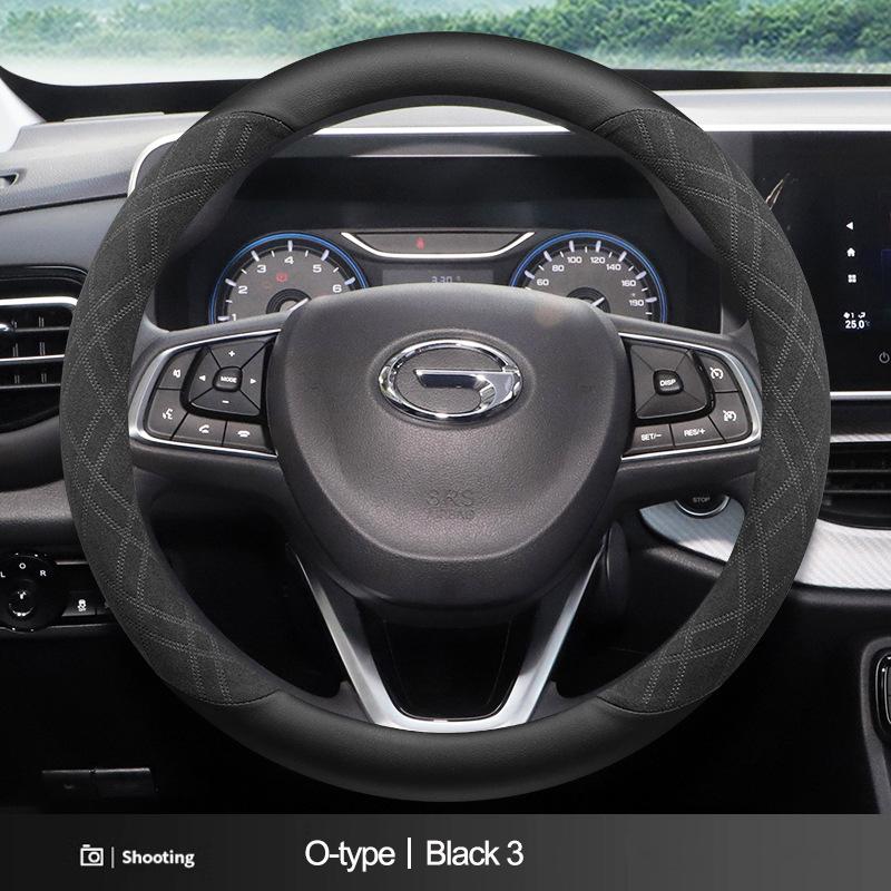 Suede Car Steering Wheel Cover Decoration Handle Wrap For GAC Trumpchi GS4 Plus Empow M8 M6 Pro GS3 GA4 GA6