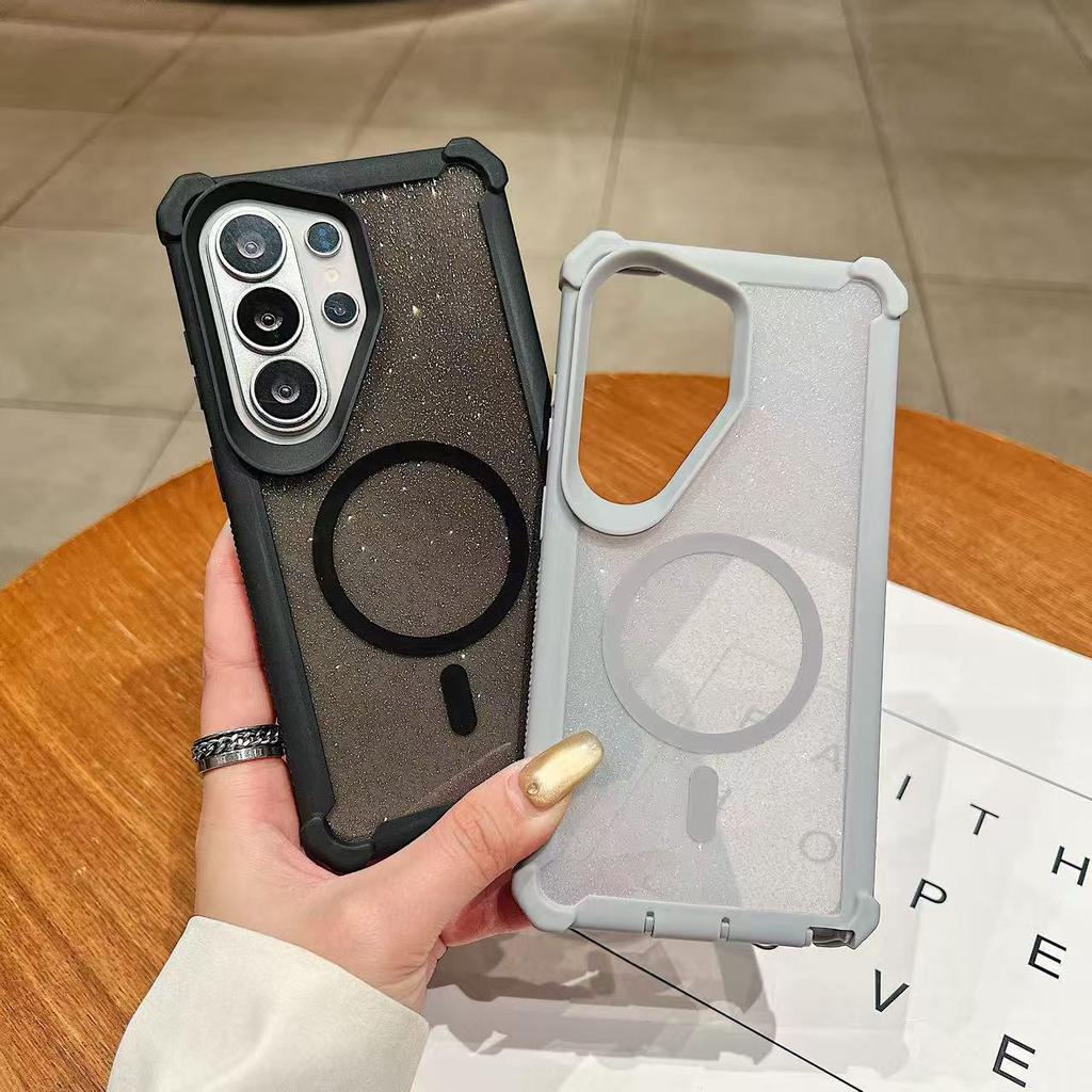 Glitter Magnetic Anti-Drop Case for Samsung S24/S25/S26 Ultra