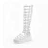 Summer New Chunky Sandal Boots for Women Luxury Genuine Open Toe Knee-high Pumps Gladistor Roman Style Ladies Sandalias De Mujer