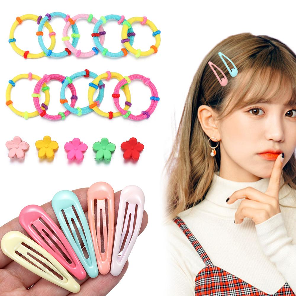 220PCS/Set With OPP Bag Girls Kids Hairpin Hair Clip Gifts Accessories Hair Rope