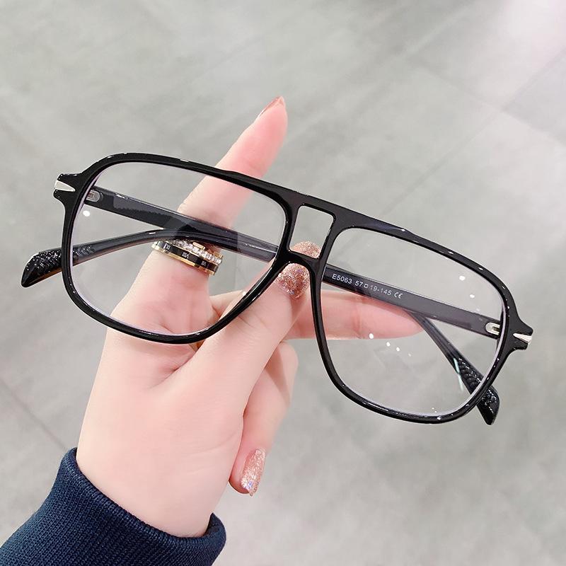 SHAUNA Retro Double Bridges Pilot Sunglasses Women Fashion Clear Ocean Gradient Lens Shades UV400 Men Square Rivets Sun Glasses