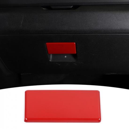 

Car Co-pilot Storage Box Handle Decor Cover Trim For Dodge Ram 1500 2010-17 Red