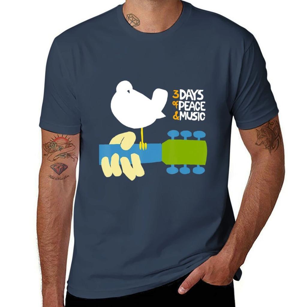 Woodstock Poster Tshirt Basic All Season Solid Tshirt