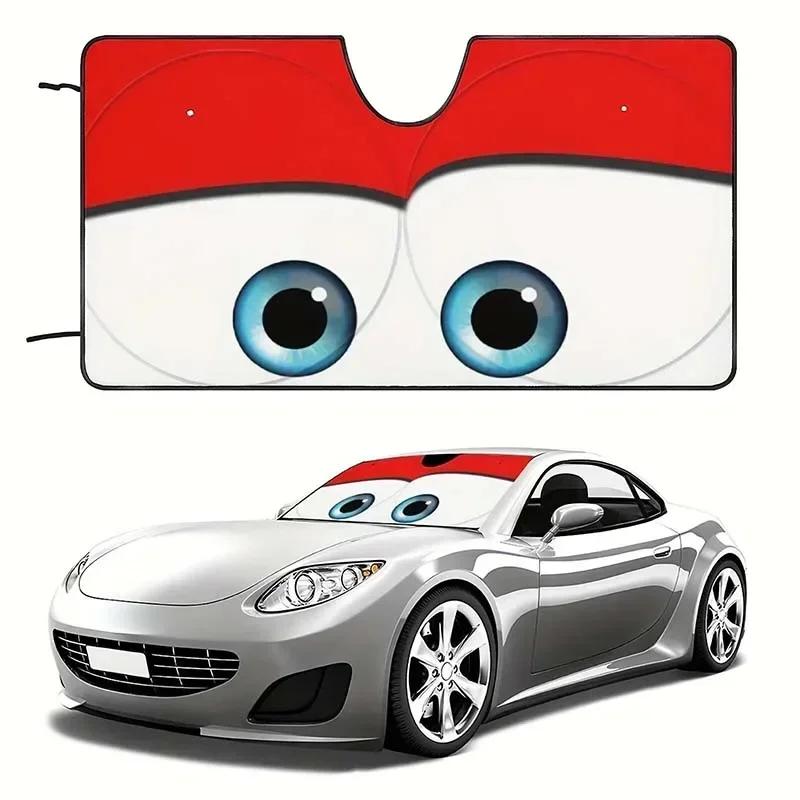 Eyes Lightning M-mcqueen Angry Car SunShade Car Sunshade Front Windshield Protector Foldable UV Resistant Cover Accessorie Amagi