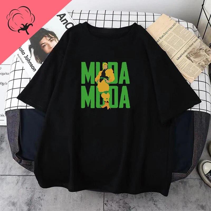 

Kawaii одежда Футболка Jojo Bizarre Adventure Унисекс Аниме Топы Harajuku Unisexga Уличная одежда Унисекс Повседневная футболка Ropa Hombre Masculinas 4XL