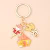 Fashion Autumn Maple Leaf Keychain Women Girls Corn Pumpkin Key Ring Pendants for Handbag Decor DIY Key Chain Jewelry Gifts