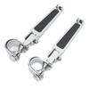 Pair Clevis Foot Pedals U Clamp Footrests Universal for Motorcycle Street Bike with 1in ‑ 1‑1 4in Highway Engine Crash