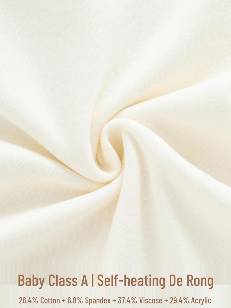 Baby Unisex Fleece Bodysuit: Autumn/Winter Thick Snap-Crotch, High-Collar, Long-Sleeve