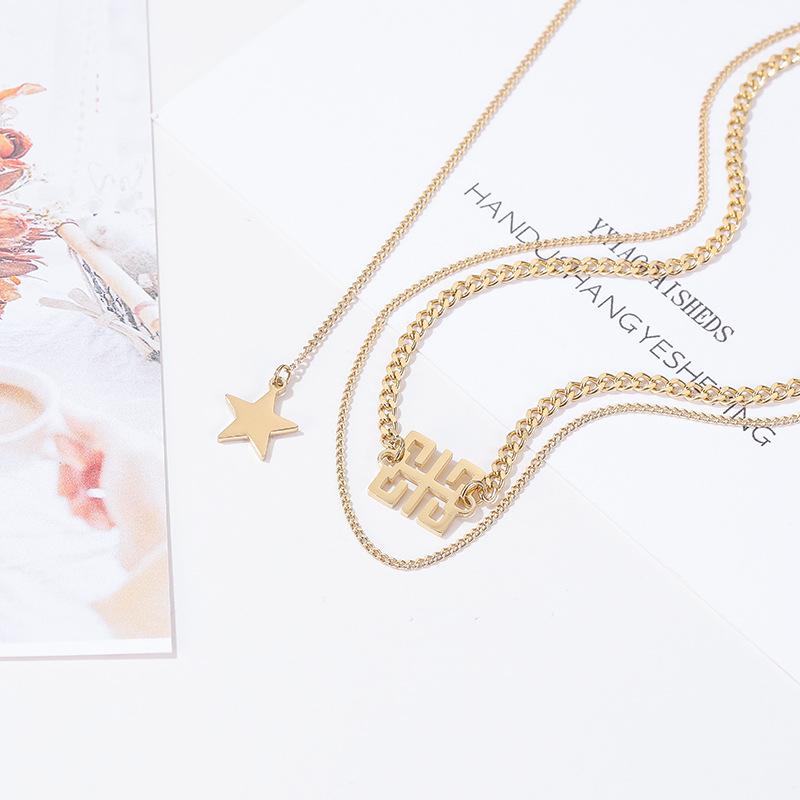 2023 Новая персонализированная цепочка на шею из титановой стали. Титановая двухслойная цепочка из титановой стали.