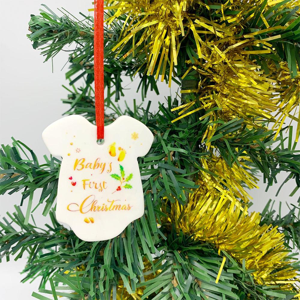 Elegant First Babys Christmas Ornament Handcrafted Acrylic For Celebrations Memorable