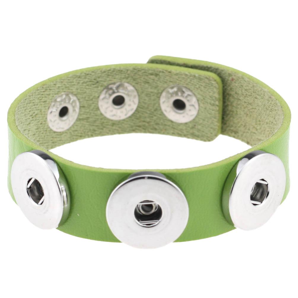 14 Colors Snap Button PU Leather Bracelet Adjustable Wristband for Men Women Gothic Punk Jewelry