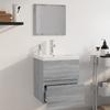 Bathroom Furniture Set Gray Sonoma Particleboard