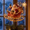 Festive Christmas Tree Finial Lighted Topper Illuminated Santa Claus Gingerbread Nutcracker Treetop Unique Winter Home