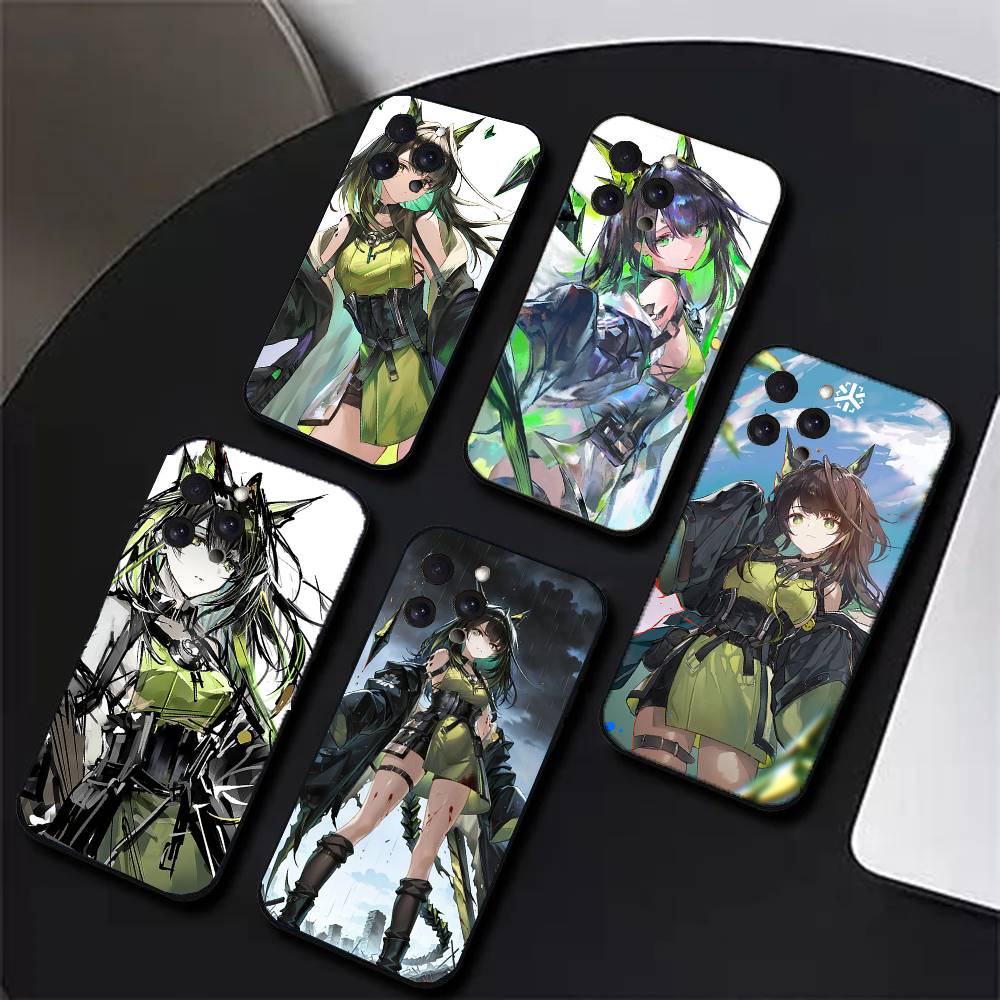 M3 Animated Game A-Arknights Phone Case For IPhone 17 Air 16 15 14 13 Pro Max 11 12 Black Silicone Cover