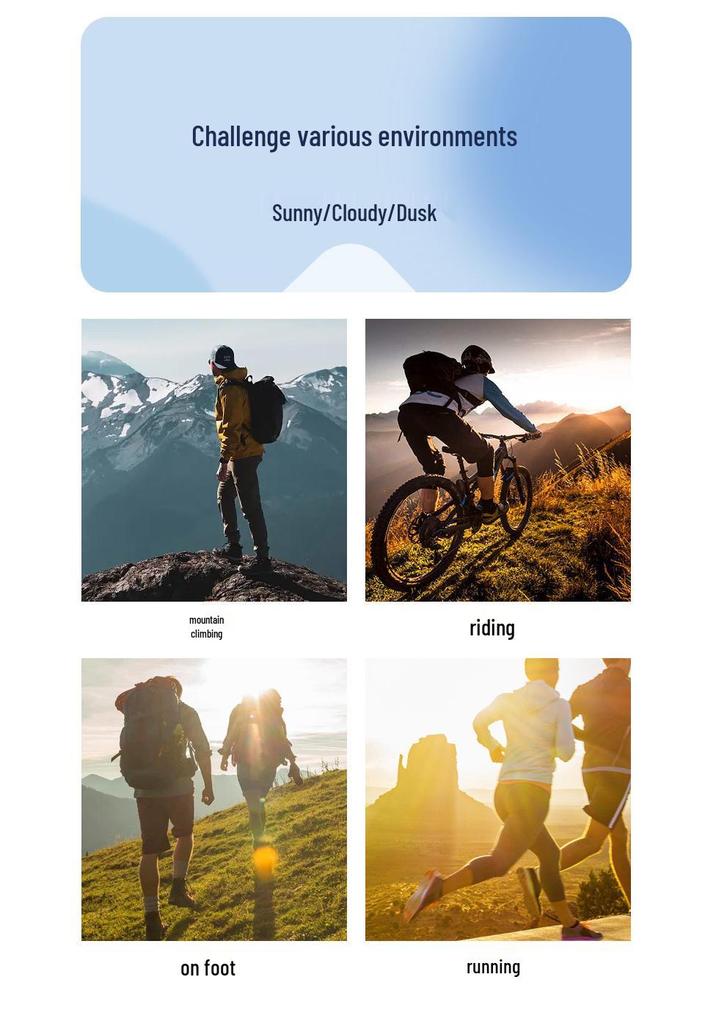 Cross-Border E-commerce TR90 Colorful Cycling Sunglasses for Outdoor Sports, Prescription-Compatible.