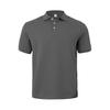 Polo Shirt Solid Color Jacquard Short Sleeved Casual Slim Fit Lapel Shirt for Men