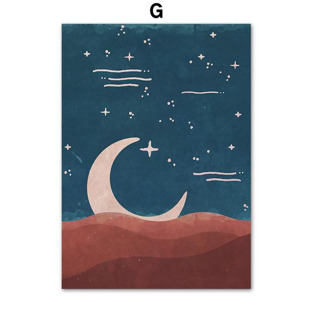 Divination Witch Poster Moon Sun Goddess Wall Art Canvas Painting Tarot Nordic Prints Wall Pictures for Living Room Boho Decor