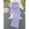 V-neck Waist-Controlled Slimming Water Soluble Lace Fashion Suit