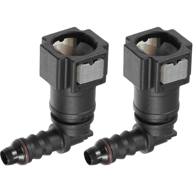 

Car Fuel Line Hose Quick Release Connector 90 Degree 5/16 7.89mm SAE to 3/16 4mm Disconnect Hose Plastic Gray (Set of 2) 5/16 -1/4