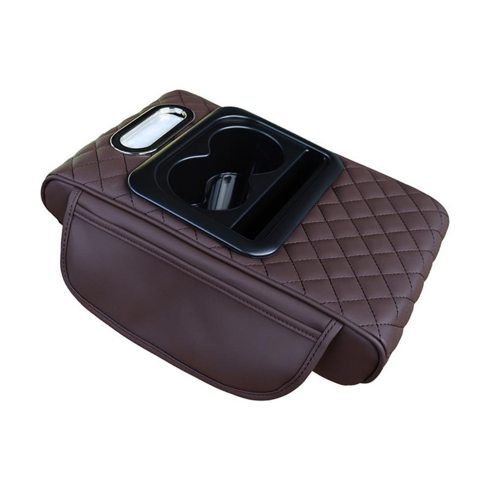 Elbow Support Car Arm Rest Cushion with Cup Holder Tissue Box Armrest Heightening Pad Comfortable Non-slip