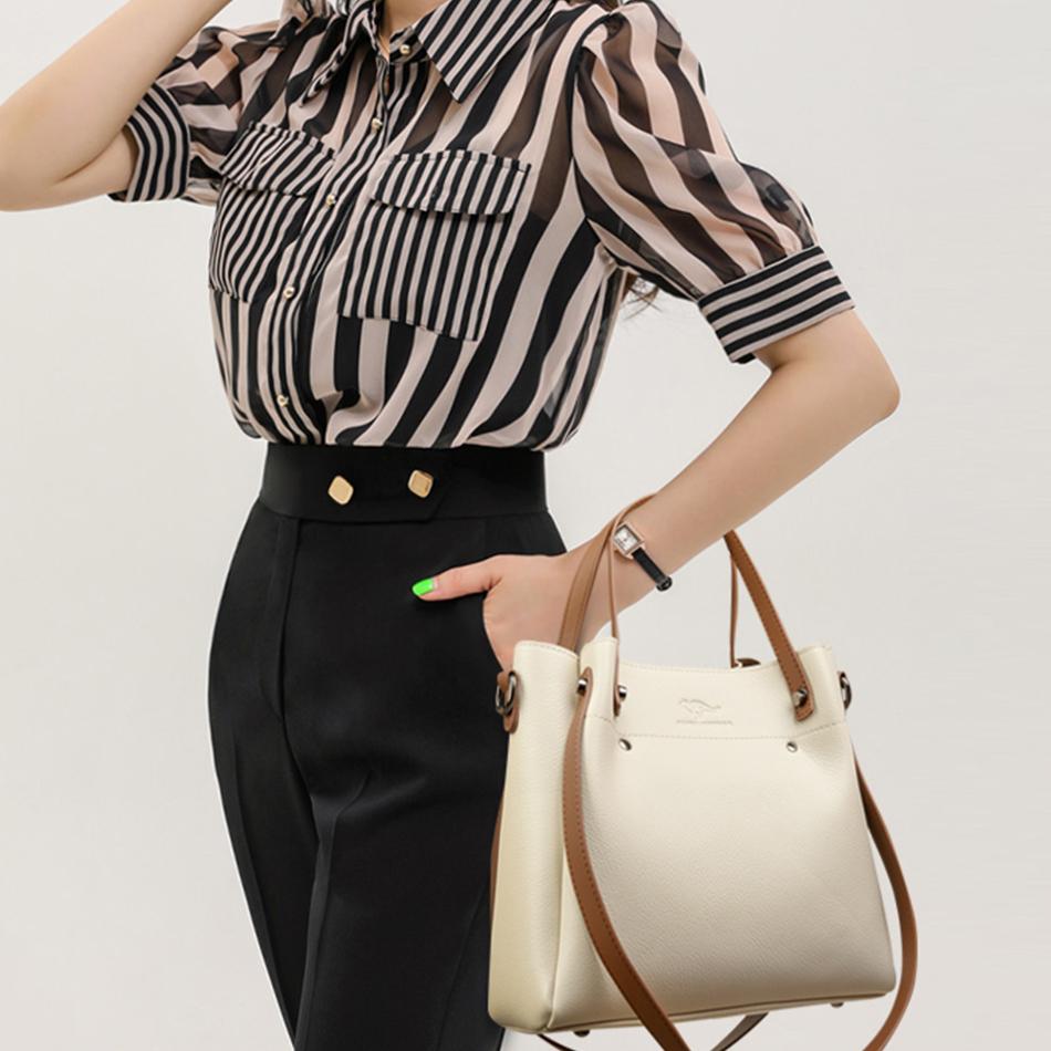 Damen-Echtleder-Umhängetasche Crossbody-Taschen Luxus Große Kapazität Weiche Tasche Messenger Hohe Qualität