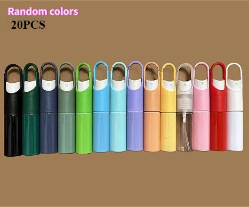 20pcs Portable 20ml Mini Refillable Perfume and Hand Sanitizer Bottles with Hook Travel-friendly Dispensers for Carrying Perfume