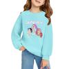Kids' Long Sleeve Loose Pullover Letter Printed Round Neck Sweatshirt