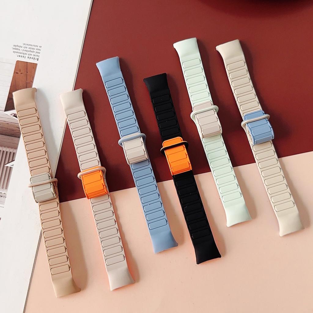 Magnetiskt looparmband för Mi Band 10 Rem Silikon Sportarmband för Xiaomi Mi Band 10 9 8 Correa Band Armbandsaccessoarer