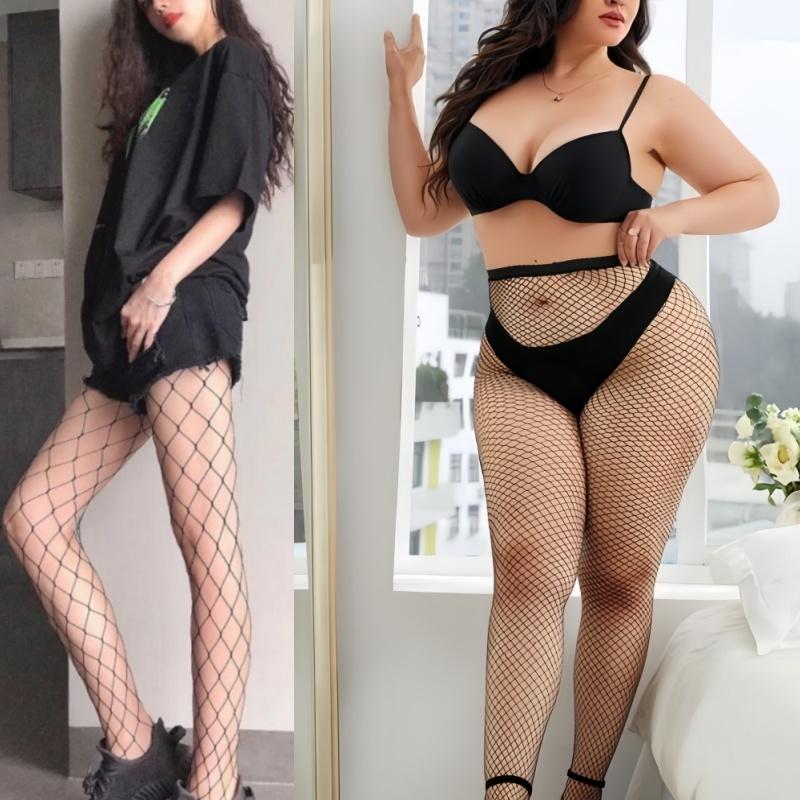 Large Size Dame Svarte Strømper Åpent Skritt Strømpebukse Plus Size Strømpe Sexy Hvit Tights Dameundertøy 6xl