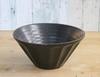 Mino Ware Japanese Cafe Series Chrysanthemum Pattern [Flat Bowl] Black Blown 10-Piece Set (Size: H8 x W16.5 x D16.5cm)