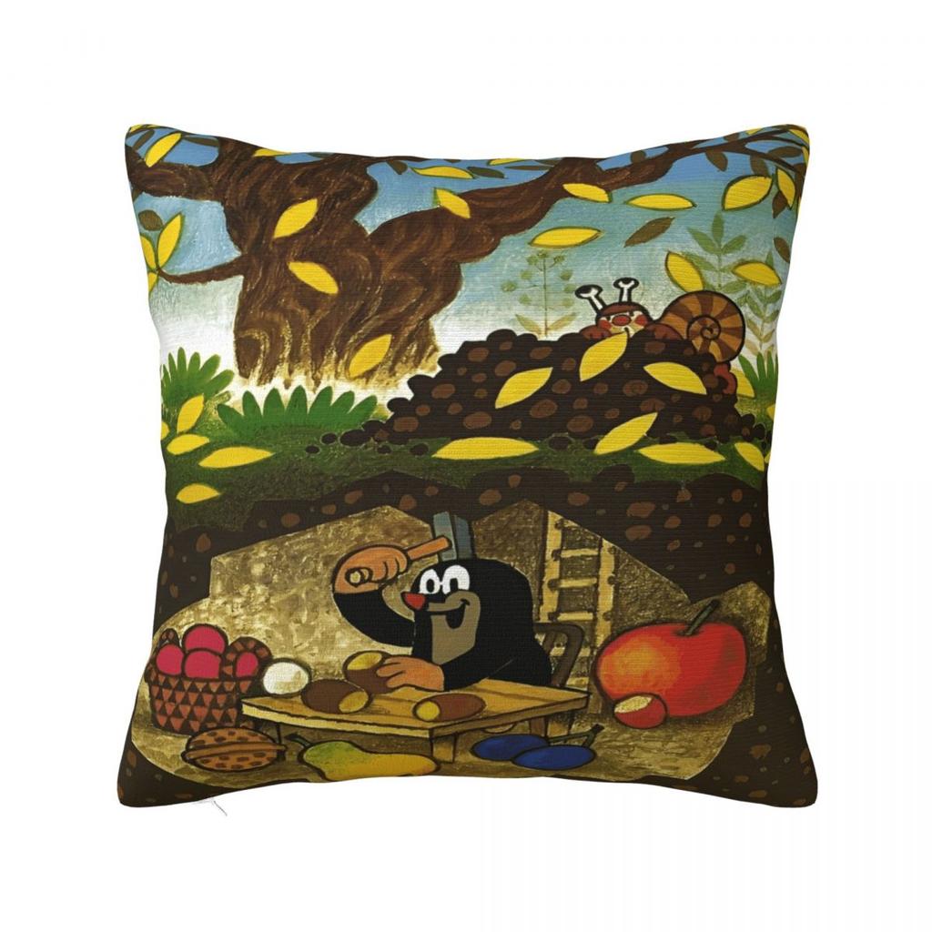 The Little Mole  Animal Printing Pillowcase Cushion Cover Pillow Covers Soft and Sweet Home Decoration Zippered Multi Size