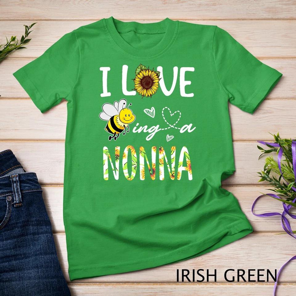 I Love Being A Nonna Sunflower Bee, Mother s Day T-Shirt Unisex T-shirt 6 S