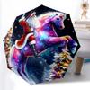 1pc Sturdy 8-Bone Auto Umbrella, Santa Claus Umbrella, Digital Printed, Foldable Umbrella for On-the-Go Outdoor Use