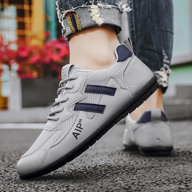 Men's Sneakers Lace Up Breathable Flat Tennis Shoes Summer Outdoor Casual Walking Shoes for Men Zapatillas Hombre
