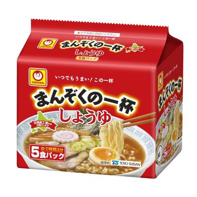 Maruchan Manzoku No Ippai Soy Sauce Ramen X X 6 Bags 30 Servings Instant Ramen Sauce Soup with Aromatic Herbs and by Toyo Suisan (83g 5-pack / Total)