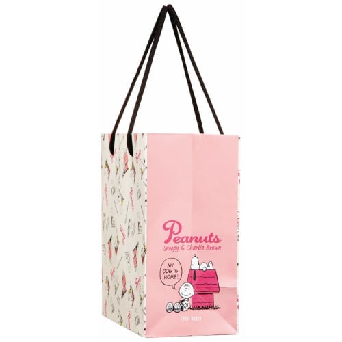 Skater Paper Lunch Bag with Handle, Snoopy Flyer Print, Peanuts (PABG1)