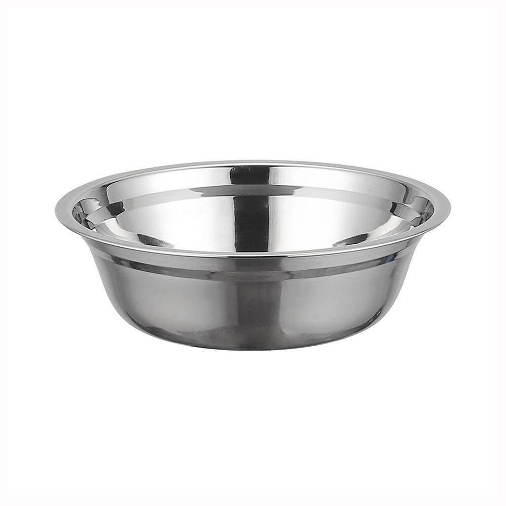 New Round Stainless Steel Bowls Thicken Multiple Sizes Soup Bowl Washing Fruit Bowl